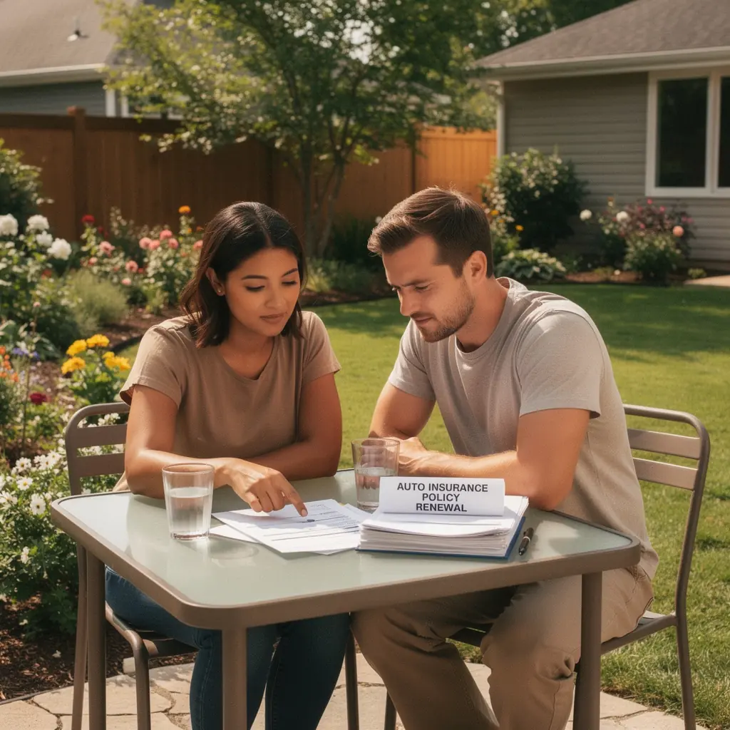 Mężczyzna omawiający szczegóły ubezpieczenia z doradcą w biurze.